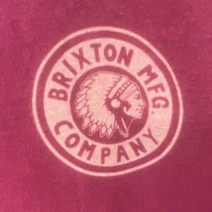 Brixton Men's Maroon T-Shirt size medium